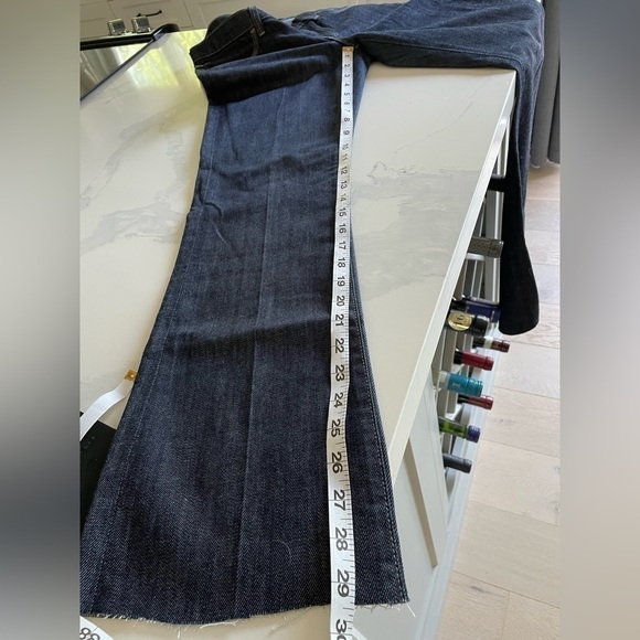 7 For All Mankind Jagger Boot Cut  Jeans size 27 dark blue wash - Picture 14 of 16